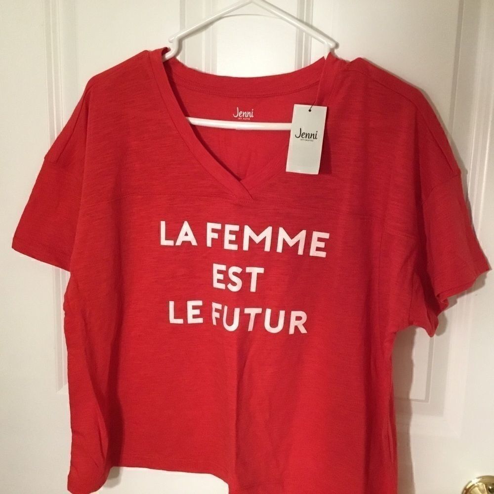 NWT Women’s Short Sleeve Pajama Top Size Large